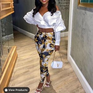 White classy crop top